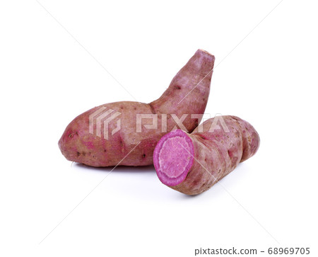 sweet purple potato isolated on a white background 68969705