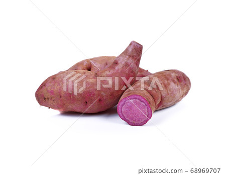 sweet purple potato isolated on a white background sweet purple potato isolated on a white background 68969707