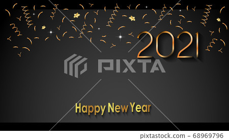 2021 Happy New Year background for your seasonal invitations, festive posters, greetings cards. 68969796