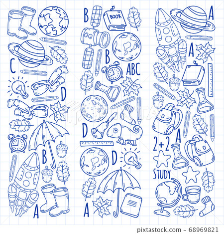 Back To School Background. Back to school super shopping. Super sale. Vector illustration. Pattern of welcome back to school. Back To School Background. Back to school super shopping. Super sale. Vector illustration. Pattern of welcome back to school. 68969821