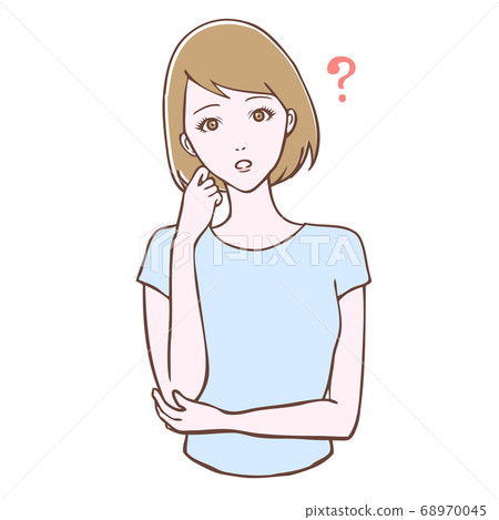 Young woman doubt pose - Stock Illustration [68970045] - PIXTA