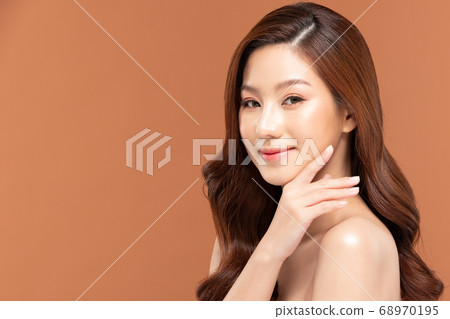 Beauty asian women portrait face with skin care healthy and skin. Beauty asian women portrait face with skin care healthy and skin. 68970195