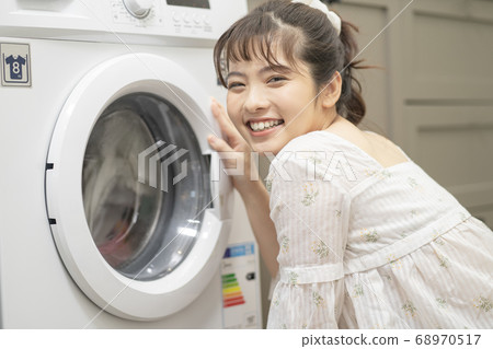 Women lifestyle housework laundry 68970517
