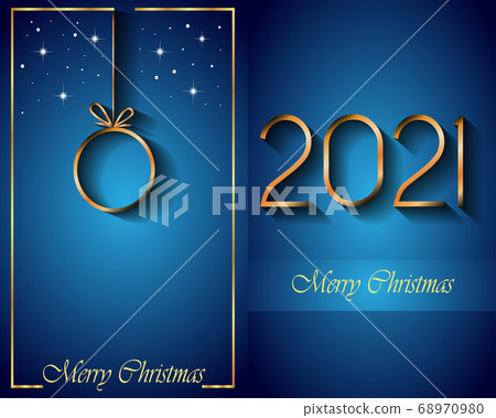 2021 Merry Christmas background. for your seasonal invitations, festival posters, greetings cards.  68970980