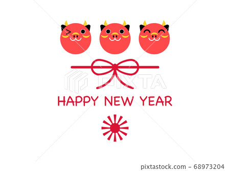 2021 ox year akabeko new year's card 2021 ox year akabeko new year's card 68973204