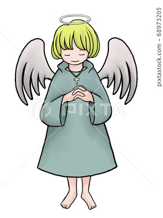 天使兒童祈禱 68973205