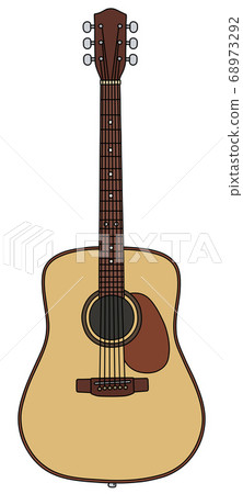 The classic accoustic guitar The classic accoustic guitar 68973292