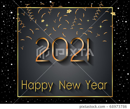 2021 Happy New Year background for your seasonal invitations, festive posters, greetings cards. 68973786
