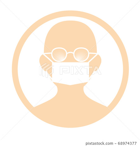 A person who wears an iconized mask and has cloudy glasses (skin color) 68974377
