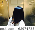 Shiny hair after treatment and color 68974728