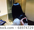 Shiny hair after treatment and color 68974729