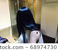 Shiny hair after treatment and color 68974730