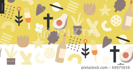 Decorative primitive pattern Decorative primitive pattern 68975638