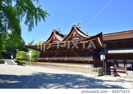 [Bi Chugoku Ichinomiya] Kibitsu Shrine, Blue Sky in the Summer and National Treasure Shrine, Kita Ward, Okayama City, Okayama Prefecture 68975833