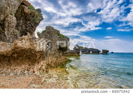 Beautiful coastline of Okinawa island in Japan Beautiful coastline of Okinawa island in Japan 68975842