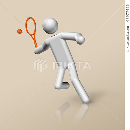 Tennis 3D icon, Olympic sports Tennis 3D icon, Olympic sports 68977436