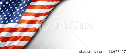 United States flag isolated on white banner United States flag isolated on white banner 68977437