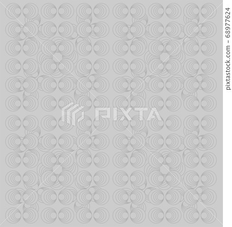 Circular lined pattern in dark grey color on light grey background.  68977624