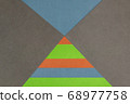 Green, Orange, Blue and Grey coloured paper 68977758