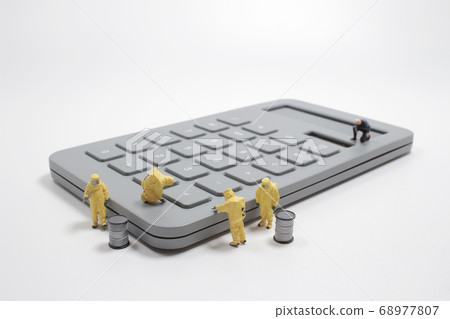 a mini people worker figures checking the 68977807