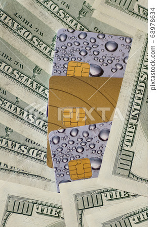 credit card and money 68978634
