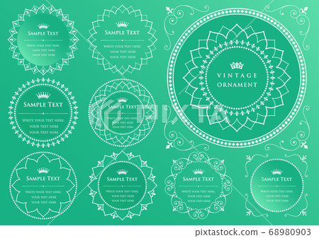 Vintage ornament set. Borders, frames. 68980903