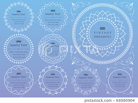 Vintage ornament set. Borders, frames. 68980904