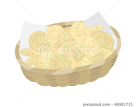 薯片在籃子裡的插圖 薯片在籃子裡的插圖 68981715