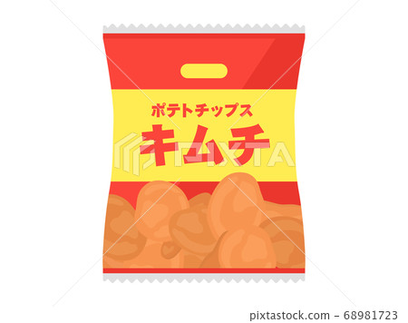 Illustration of kimchi potato chips 68981723