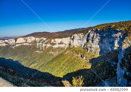 Landscape of Vercors in France - view of Combe Landscape of Vercors in France - view of Combe 68982094