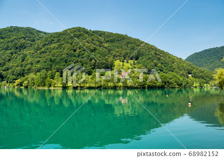 Modrej lake in the Julian Alps mountains in 68982152