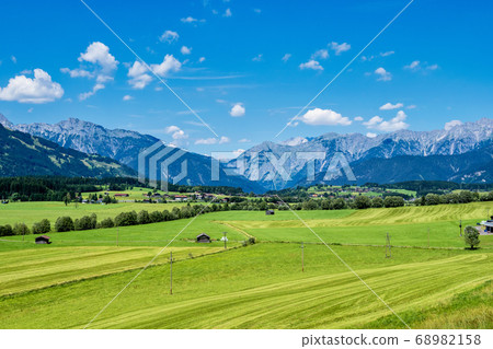 Landscape in the Austrian alps at Saalfelden, Landscape in the Austrian alps at Saalfelden, 68982158