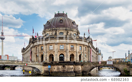 The Bode Museum facade on the Museum Island in The Bode Museum facade on the Museum Island in 68982163