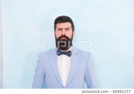 male fashion and beauty. handsome man has unshaven 68982257