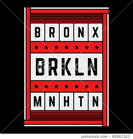 Vector retro illustration on the theme of Brooklyn. Urban. Modern. Stylized vintage grunge white typography, t-shirt graphics, poster, print. Vector retro illustration on the theme of Brooklyn. Urban. Modern. Stylized vintage grunge white typography, t-shirt graphics, poster, print. 68982383