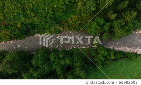 Carpathian river Bila Tisa, the largest tributary 68982602