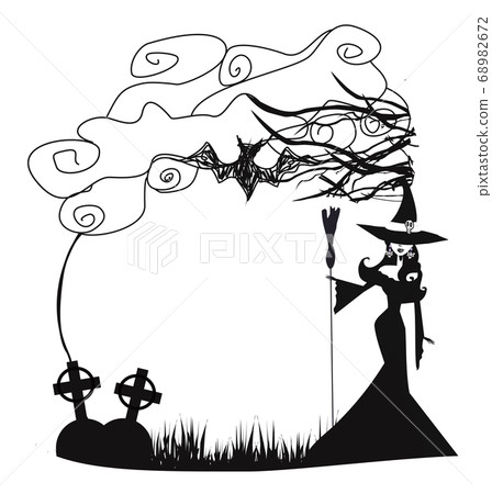 black and white doodle frame with beautiful and black and white doodle frame with beautiful and 68982672