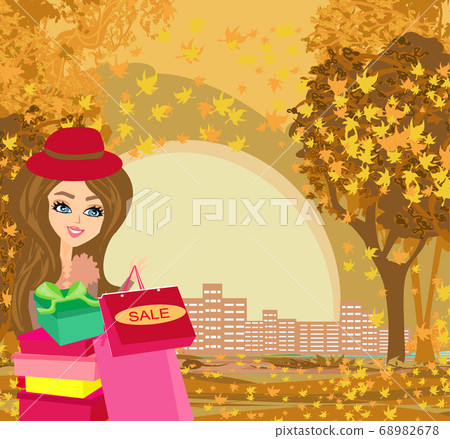 Fashion woman -  Autumn Sale card 68982678