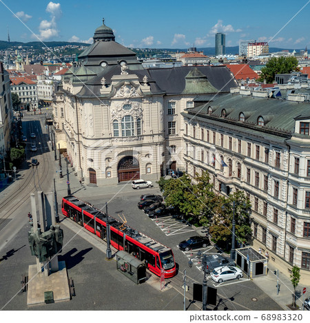 view of bratislava philharmonic building with surrounding streets, Slovakia capital city view of bratislava philharmonic building with surrounding streets, Slovakia capital city 68983320