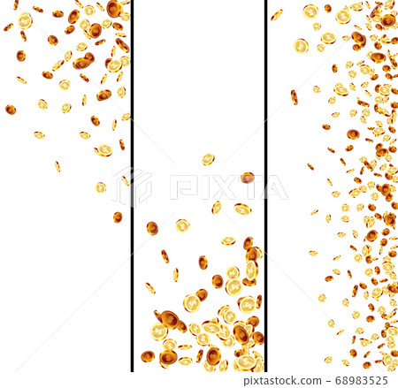 Realistic Gold coins explosion. Isolated on Realistic Gold coins explosion. Isolated on 68983525