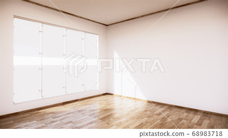 Vintage empty room interior with wooden floor on 68983718