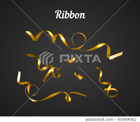 realistic holiday ribbons for decor-插圖素材 [68984002] - PIXTA圖庫
