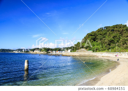東京灣度假區觀音崎在橋水海灘的夏天 東京灣度假區觀音崎在橋水海灘的夏天 68984151