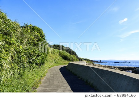 東京灣度假區觀音崎在橋水海灘的夏天 68984160