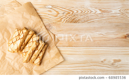 Sfogliatine glassate Italian puff pastry biscuits Sfogliatine glassate Italian puff pastry biscuits 68985536