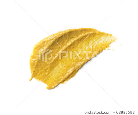 Mustard Sauce Splash Isolated, Smeared Dijon Honey 68985598