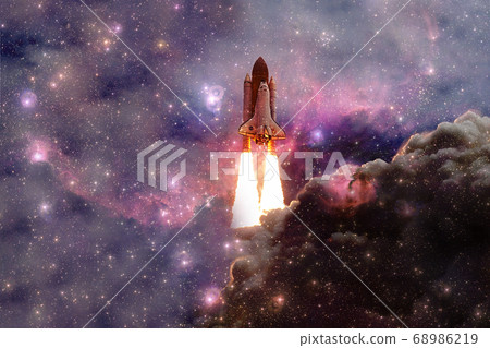 Space Shuttle Atlantis. Elements of this image furnished by NASA 68986219