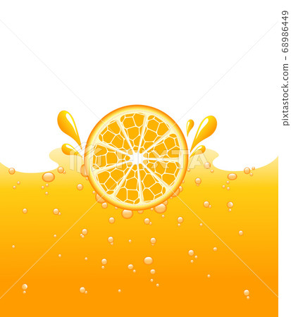 vector illustration of an orange splash vector illustration of an orange splash 68986449