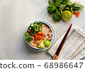 Bun Bo Hue, Bun Bo, Vietnamese beef noodle soup spicy. bowl of beef and rice vermicelli soup, vietnamese noodle cuisine in Hue 68986647
