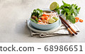 Bun Bo Hue, Bun Bo, Vietnamese beef noodle soup spicy. bowl of beef and rice vermicelli soup, vietnamese noodle cuisine in Hue 68986651